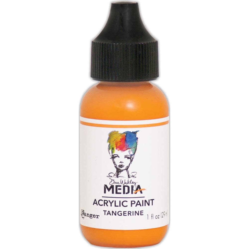 RANGER RANGER DINA WAKLEY MEDIA ACRYLIC PAINT TANGERINE 1OZ