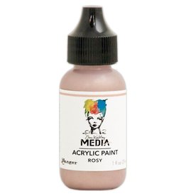 RANGER RANGER DINA WAKLEY MEDIA ACRYLIC PAINT ROSY 1OZ