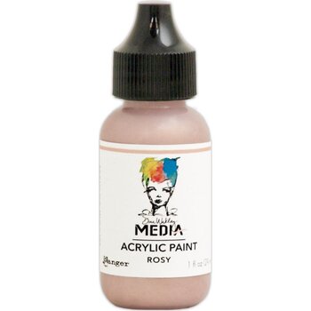 RANGER RANGER DINA WAKLEY MEDIA ACRYLIC PAINT ROSY 1OZ