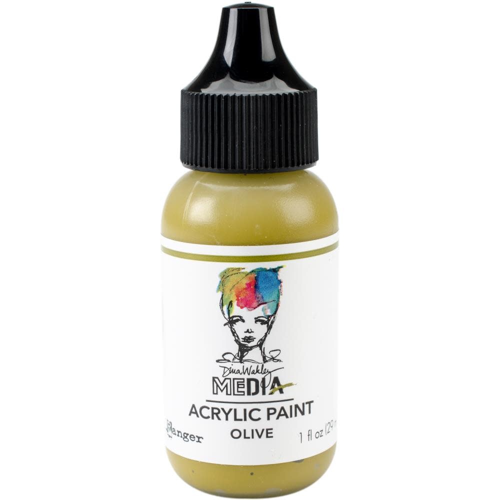 RANGER RANGER DINA WAKLEY MEDIA ACRYLIC PAINT OLIVE 1OZ
