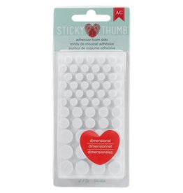 AMERICAN CRAFTS AMERICAN CRAFTS STICKY THUMB WHITE ASSORTED ADHESIVE FOAM DOTS