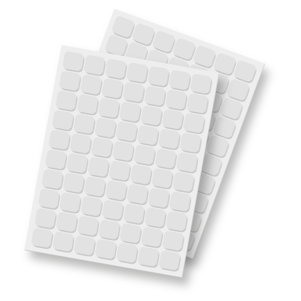 3L SCRAPBOOK ADHESIVES 3D FOAM SQUARES 1/2" WHITE