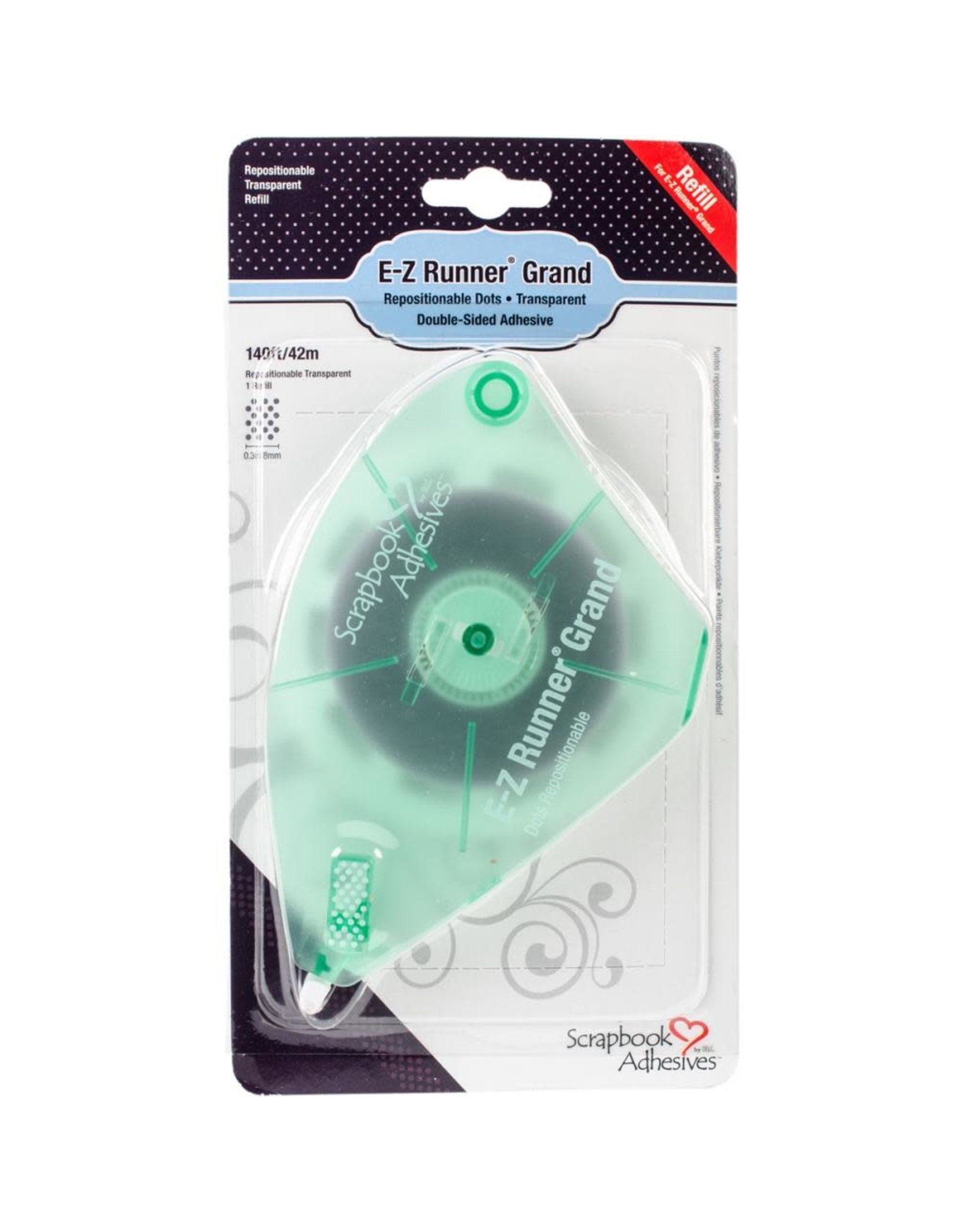 3L SCRAPBOOK ADHESIVES E-Z RUNNER GRAND DOTS REPOSITIONABLE REFILL 140'