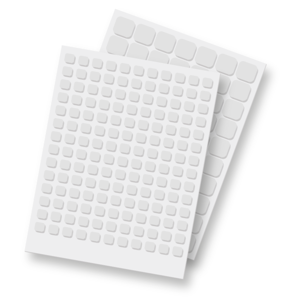 3L SCRAPBOOK ADHESIVES 3D FOAM SQUARES MIX WHITE