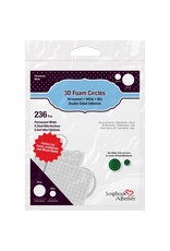 3L SCRAPBOOK ADHESIVES ASSORTED WHITE 3D FOAM CIRCLES 236PK