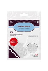 3L SCRAPBOOK ADHESIVES SMALL WHITE 3D FOAM SQUARES 2 SHEETS