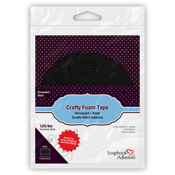 3L SCRAPBOOK ADHESIVES BLACK 3D CRAFTY FOAM TAPE 4M