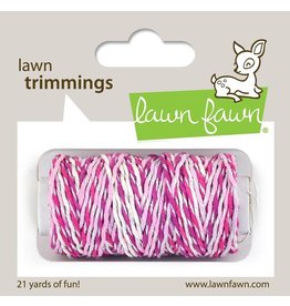 LAWN FAWN LAWN FAWN LAWN TRIMMINGS PRETTY IN PINK SPARKLE HEMP CORD 21YDS