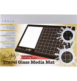 TONIC TONIC STUDIOS TIM HOLTZ GLASS MEDIA MAT TRAVEL LEFT HANDED  10.25''x15.75''