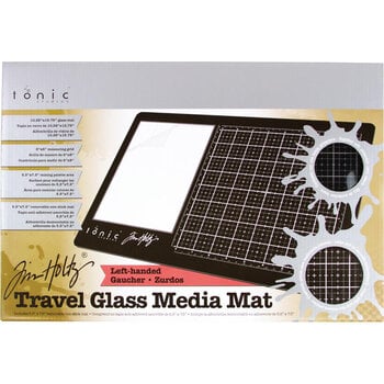 TONIC TONIC STUDIOS TIM HOLTZ GLASS MEDIA MAT TRAVEL LEFT HANDED  10.25''x15.75''
