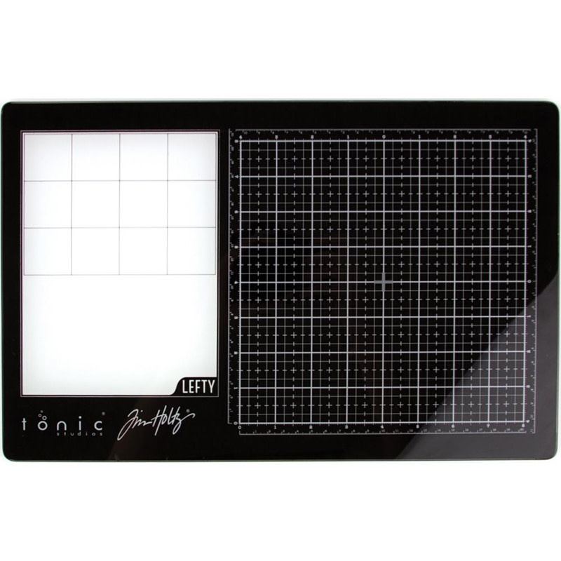 TONIC TONIC STUDIOS TIM HOLTZ GLASS MEDIA MAT TRAVEL LEFT HANDED  10.25''x15.75''