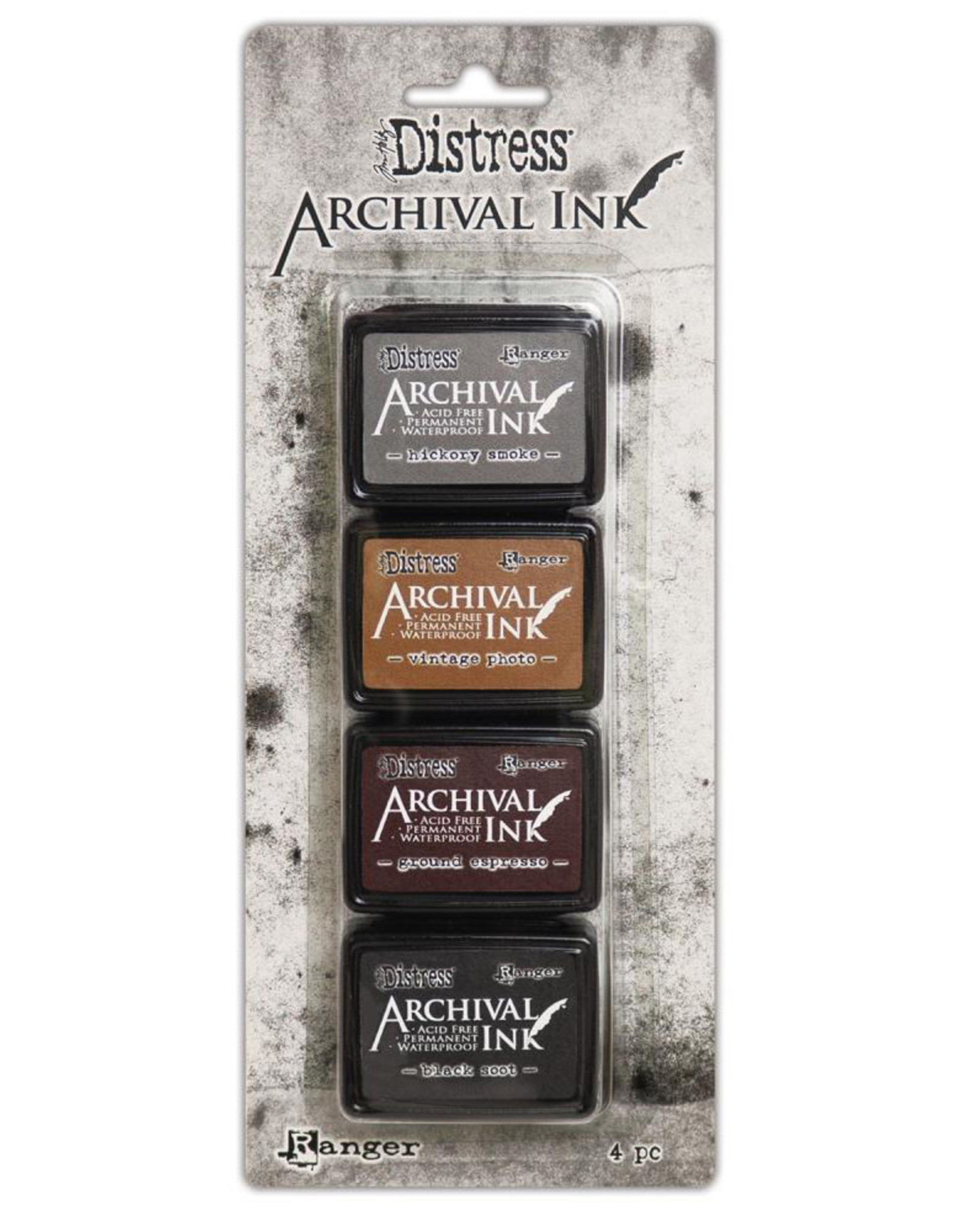 RANGER TIM HOLTZ DISTRESS ARCHIVAL MINI INK PAD KIT #3