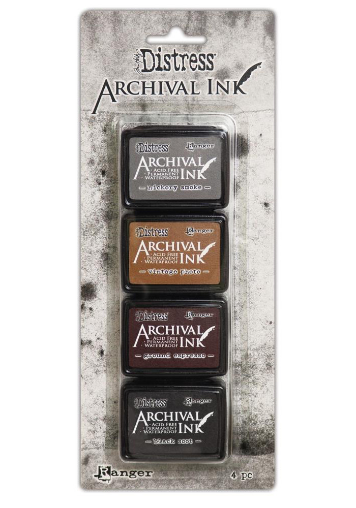 RANGER TIM HOLTZ DISTRESS ARCHIVAL MINI INK PAD KIT #3