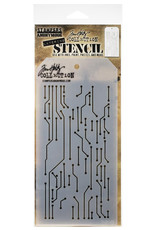STAMPERS ANONYMOUS STAMPERS ANONYMOUS TIM HOLTZ LAYERED STENCIL CIRCUIT 4.125''X8.5''