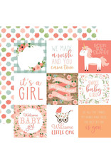 ECHO PARK PAPER ECHO PARK BABY GIRL JOURNALLING CARDS DOUBLE SIDED CARDSTOCK 12X12