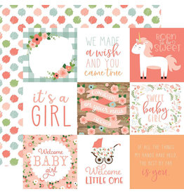 ECHO PARK PAPER ECHO PARK BABY GIRL JOURNALLING CARDS DOUBLE SIDED CARDSTOCK 12X12