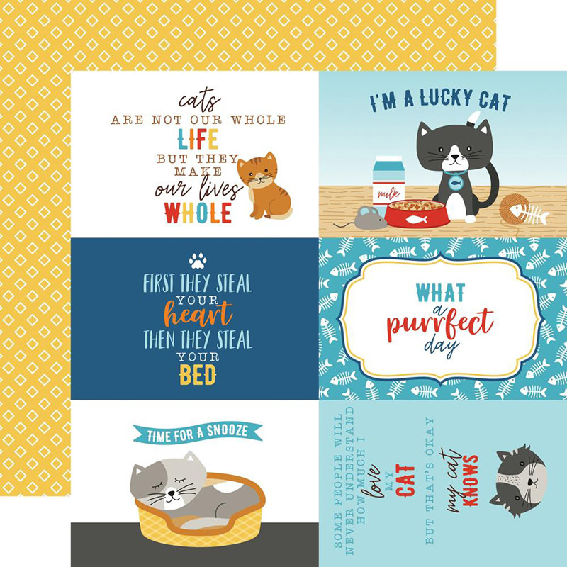 ECHO PARK PAPER ECHO PARK I LOVE MY CAT 4X6 JOURNALLING CARDS PAPER 12X12