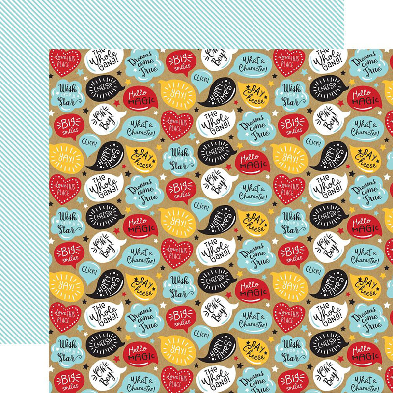ECHO PARK PAPER ECHO PARK REMEMBER THE MAGIC DOUBLE SIDED PAPER HAPPY TIMES 12X12
