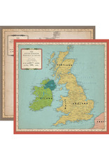 CARTA BELLA CARTA BELLA CARTOGRAPHY NO. 1 GREAT BRITAIN MAP PAPER 12X12