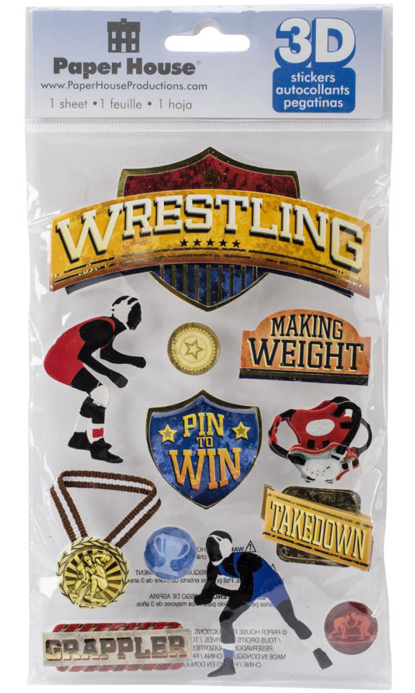 PAPER HOUSE PRODUCTIONS PAPER HOUSE WRESTLING 3D STICKERS