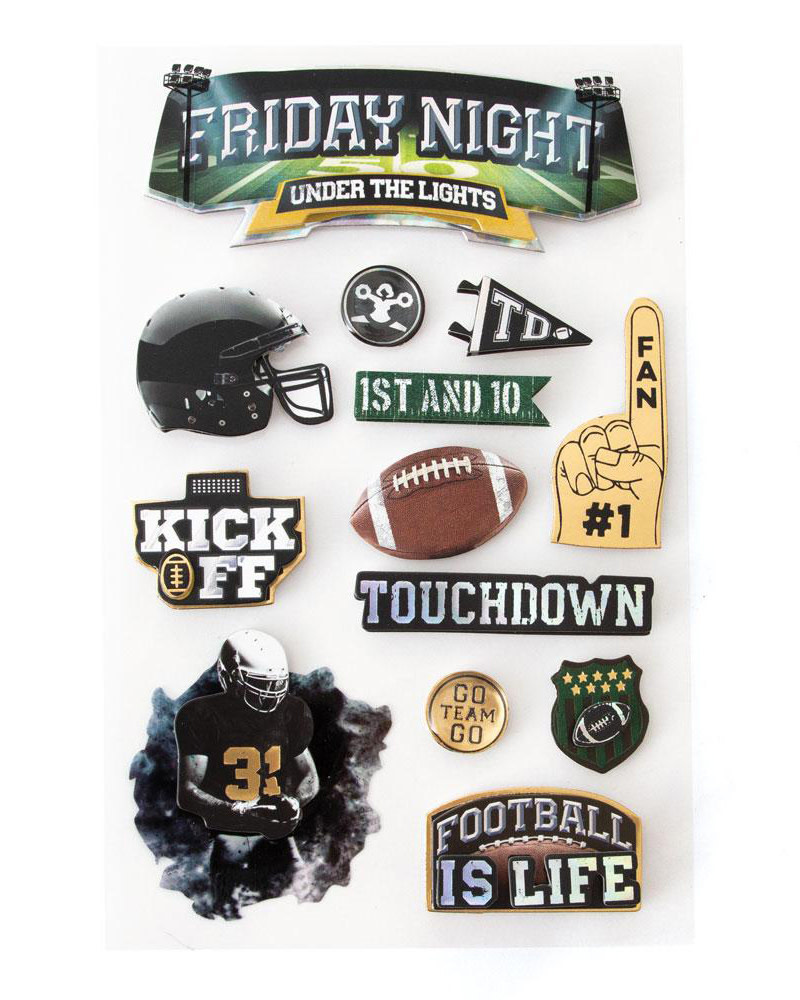 PAPER HOUSE PRODUCTIONS PAPER HOUSE FRIDAY NIGHT FOOTBALL 3D STICKERS