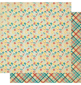 AUTHENTIQUE PAPER AUTHENTIQUE CALENDAR DOUBLE SIDED CARDSTOCK AUGUST PATTERNS 12X12