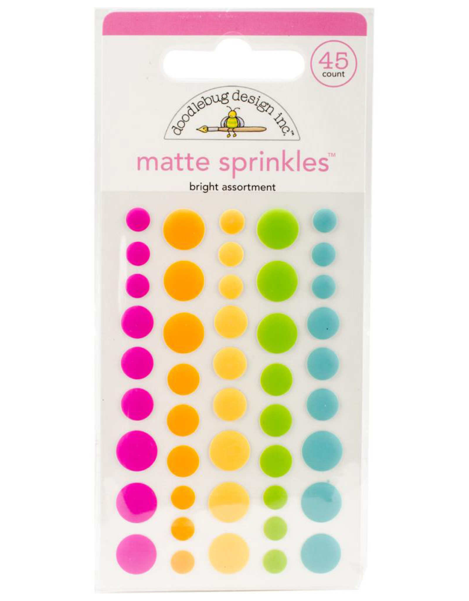 DOODLEBUG DESIGN DOODLEBUG DESIGN BRIGHT ASSORTMENT MATTE SPRINKLES 45PCS