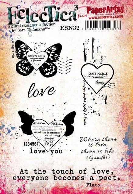 PAPER ARTSY PAPER ARTSY ECLECTICA SARA NAUMANN ESN32 CLING STAMP SET