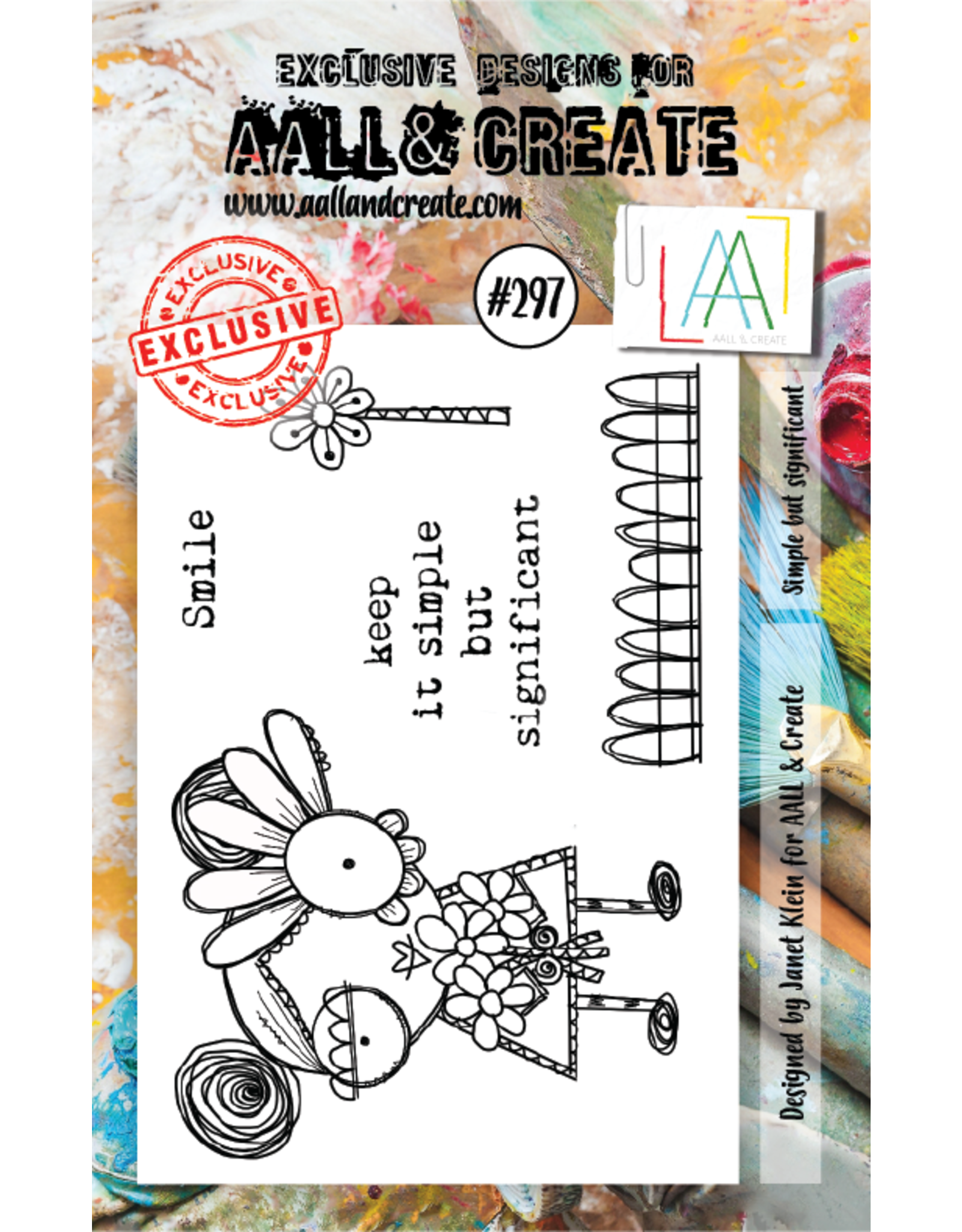 AALL & CREATE AALL & CREATE JANET KLEIN #297 SIMPLE BUT SIGNIFICANT A7 ACRYLIC STAMP SET