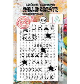 AALL & CREATE AALL & CREATE TRACY EVANS #351 ALPHABET SPLATTER A7 ACRYLIC STAMP SET