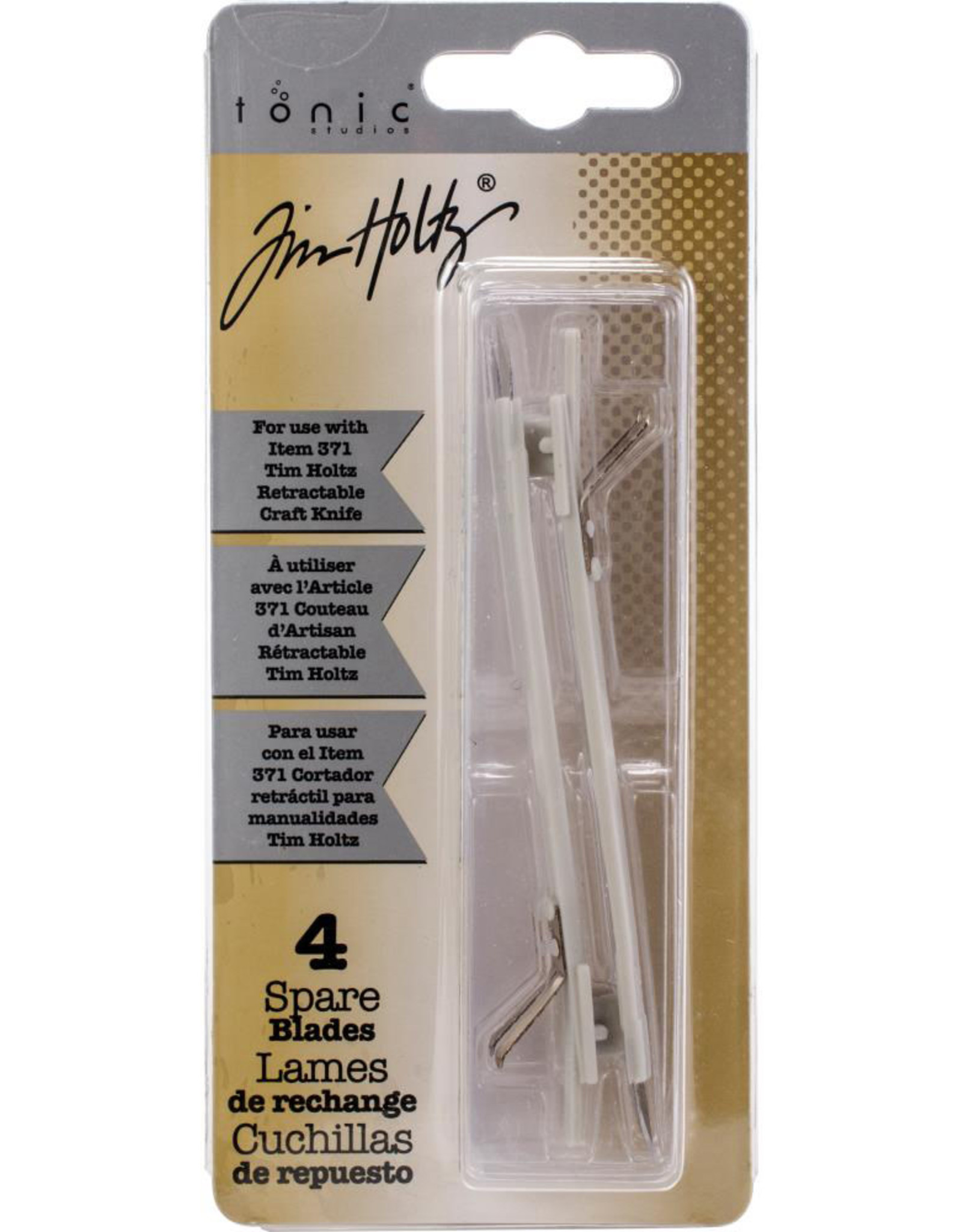 TONIC TONIC TIM HOLTZ RETRACTABLE CRAFT KNIFE SPARE BLADES 4PK