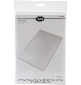 SIZZIX SIZZIX PLASTIC STORAGE ENVELOPES 9"X 6 1/4" 2PK