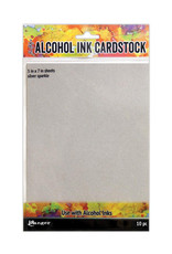 RANGER TIM HOLTZ ALCOHOL INK CARDSTOCK SILVER SPARKLE 5X7 10PC