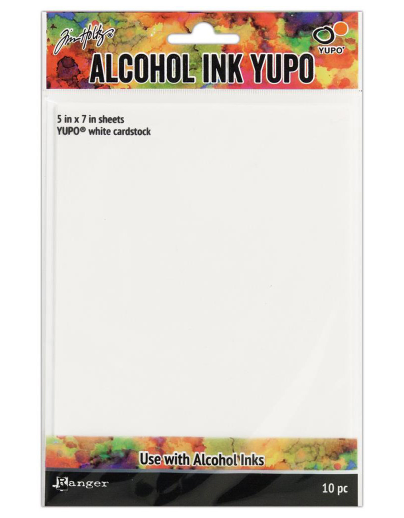 RANGER TIM HOLTZ ALCOHOL INK  YUPO WHITE 5X7 10PK