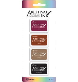 RANGER RANGER ARCHIVAL MINI INK PAD INK KIT #2 4PK