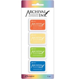 RANGER RANGER ARCHIVAL MINI INK PAD INK KIT #3 4PK