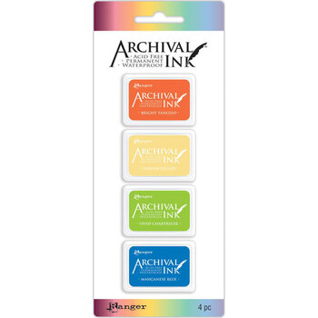 RANGER RANGER ARCHIVAL MINI INK PAD INK KIT #3 4PK