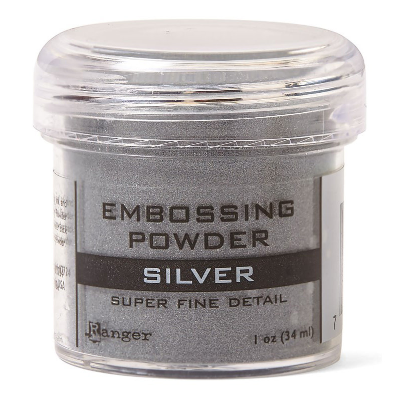 RANGER RANGER EMBOSSING POWDER SUPER FINE DETAIL SILVER  1OZ
