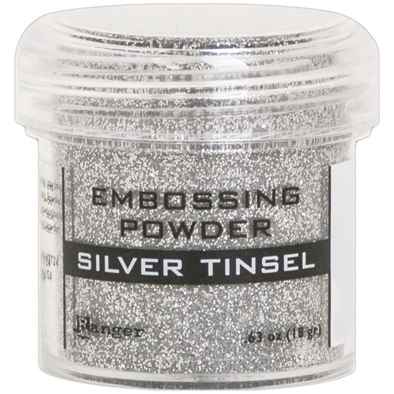 RANGER RANGER EMBOSSING POWDER SILVER TINSEL .63OZ