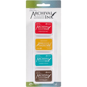 RANGER WENDY VECCHI ARCHIVAL MINI INK PAD KIT #1 4PK