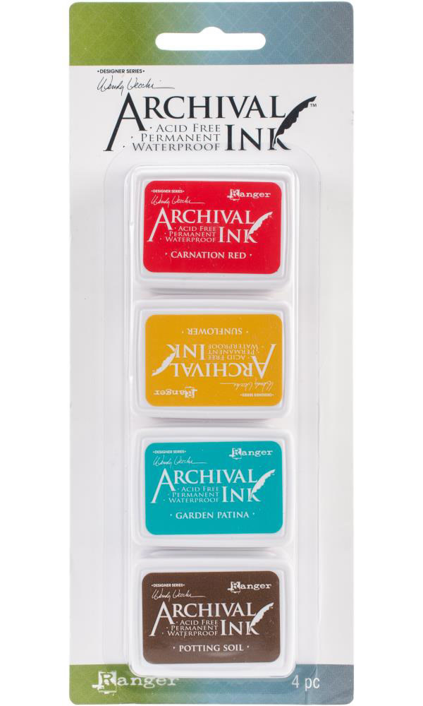 RANGER WENDY VECCHI ARCHIVAL MINI INK PAD KIT #1 4PK