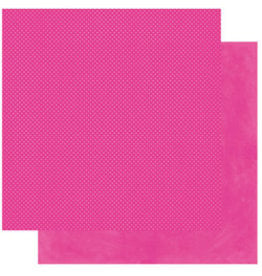 BOBUNNY BOBUNNY PINK PUNCH DOUBLE DOT CARDSTOCK 12X12