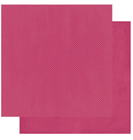 BOBUNNY BOBUNNY RASPBERRY DOUBLE DOT CARDSTOCK 12X12