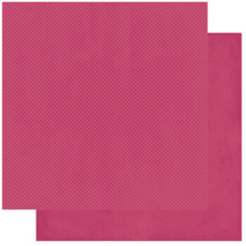 BOBUNNY BOBUNNY RASPBERRY DOUBLE DOT CARDSTOCK 12X12