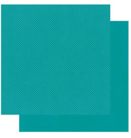 BOBUNNY BOBUNNY TURQUOISE DOUBLE DOT CARDSTOCK 12X12