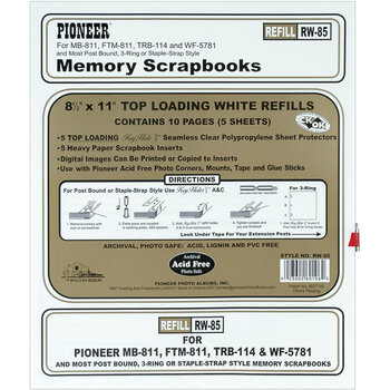 PIONEER PIONEER 8.5X11 PAGE REFILLS 5PK