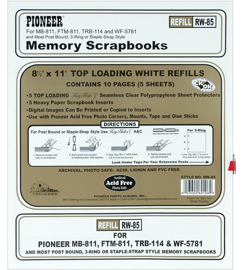 PIONEER PIONEER 8.5X11 PAGE REFILLS 5PK