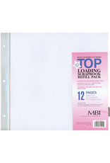 MBI MBI WHITE PAGES WITH PROTECTORS 12X12 PAGE REFILLS 6PK