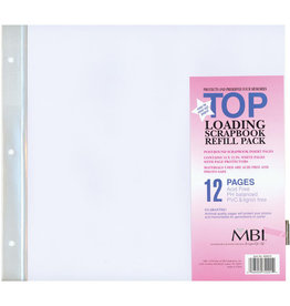 MBI MBI WHITE PAGES WITH PROTECTORS 12X12 PAGE REFILLS 6PK