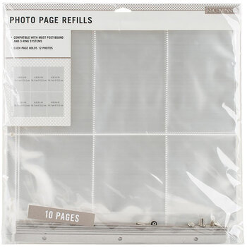 K&COMPANY 12X12 PAGE REFILLS 4X6 PHOTOS 10PK
